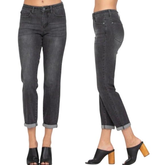 Judy Blue Women Jeans Boyfriend Fit Medium Wash Stretch Ankle Size 7/28 - Picture 1 of 11